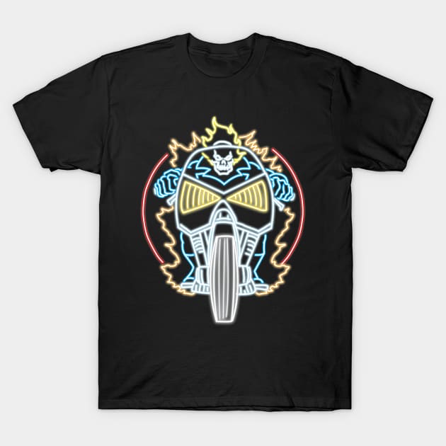 Ghost biker neon T-Shirt by AlanSchell76